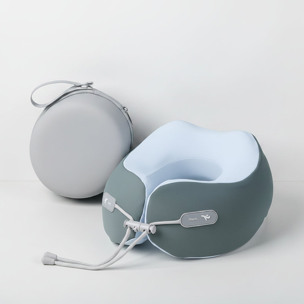 Memory Foam U-shaped Pillow Travel Neck Pillow Storage